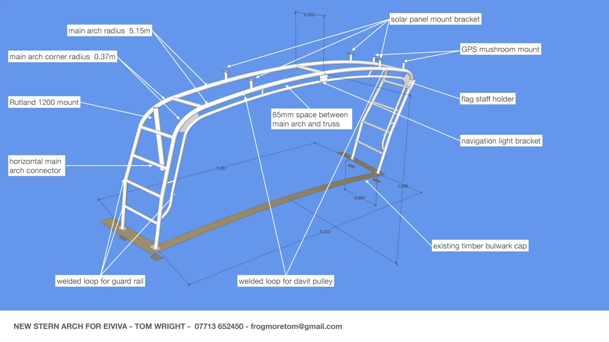 Island Packet 440 — EIVIVA — Eiviva Solar Arch thumbnail 18