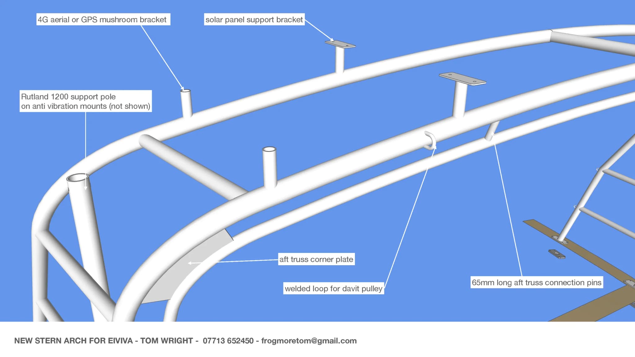 Island Packet 440 — EIVIVA — Eiviva Solar Arch thumbnail 17