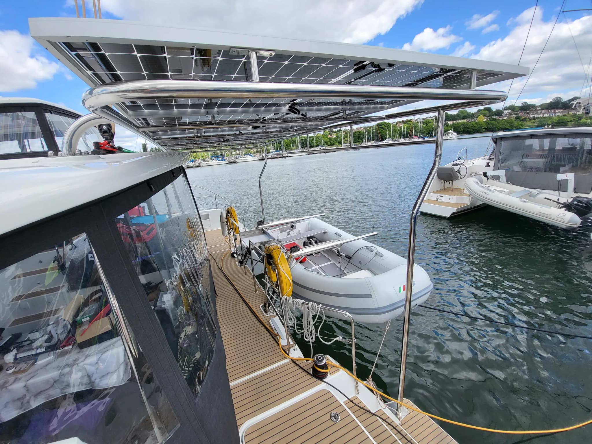Lagoon 45 — Ribodo — Custom Catamaran Solar Arch thumbnail 3