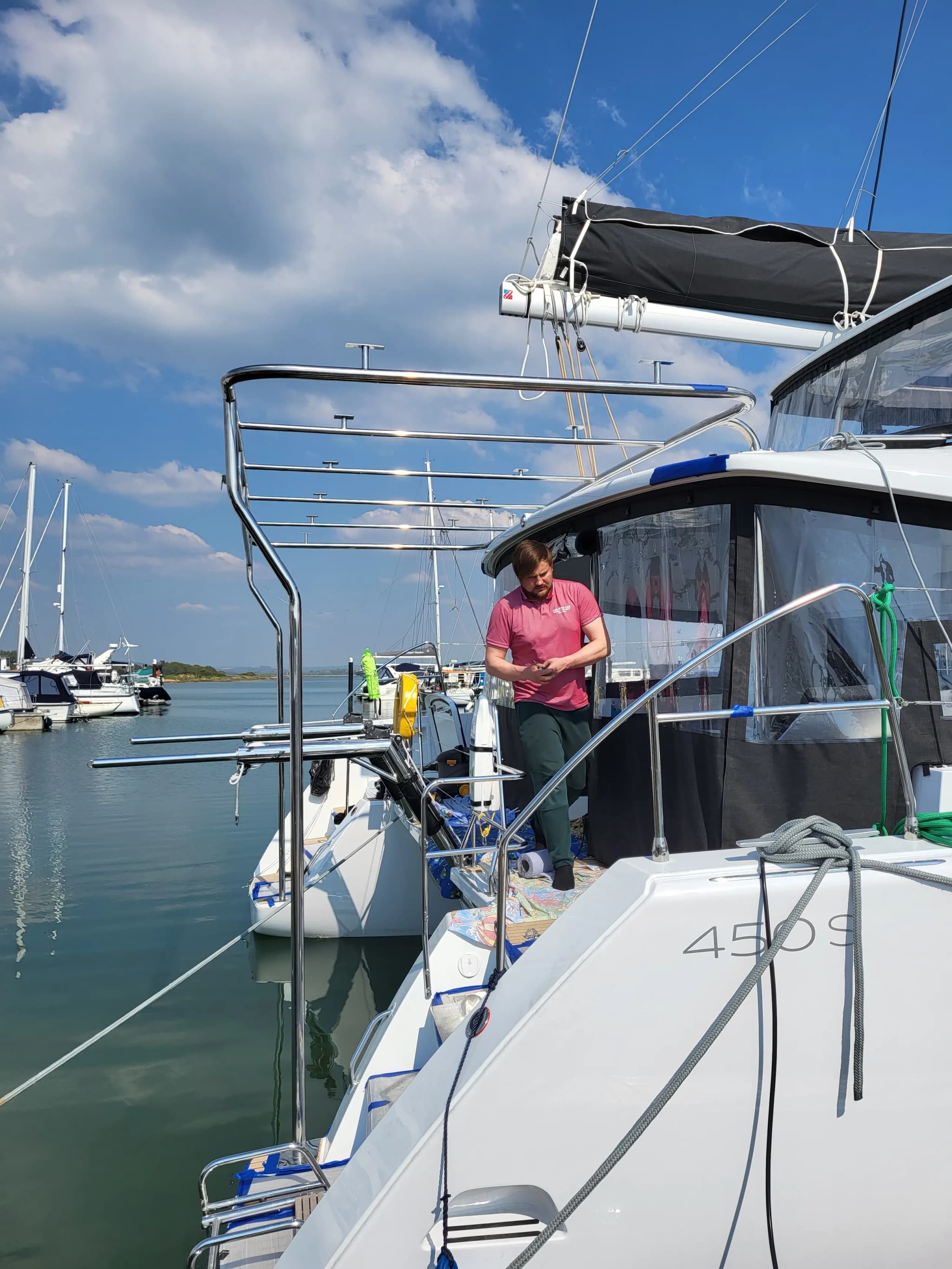Lagoon 45 — Ribodo — Custom Catamaran Solar Arch thumbnail 10