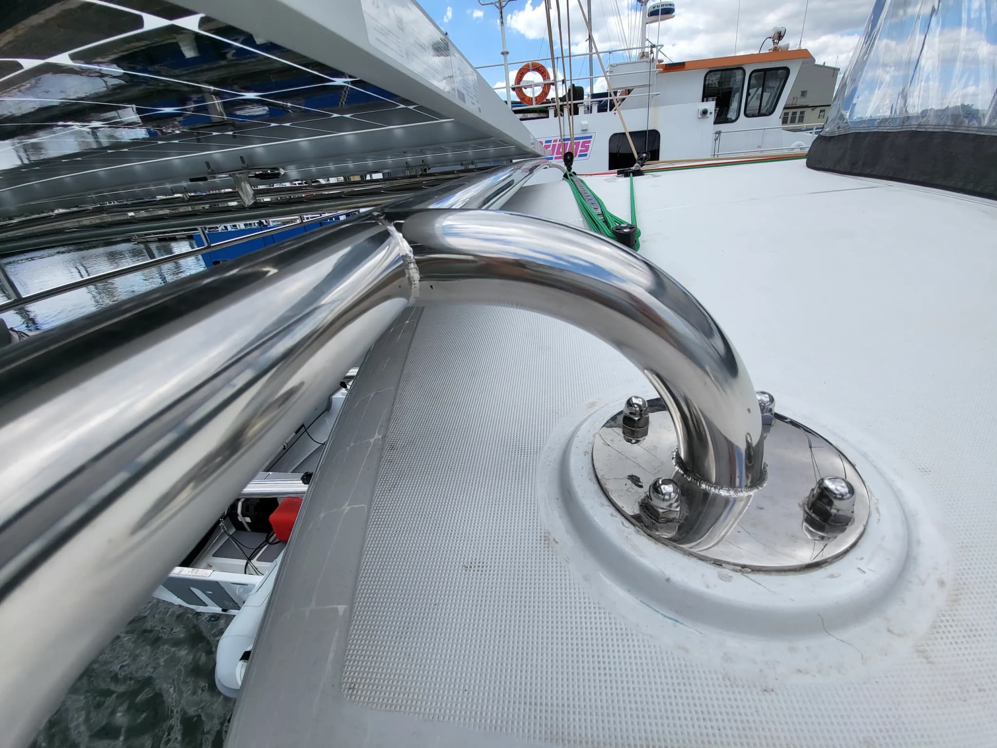 Lagoon 45 — Ribodo — Custom Catamaran Solar Arch thumbnail 11