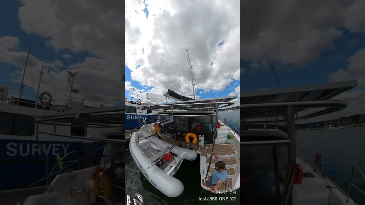 Lagoon 45 — Ribodo — Custom Catamaran Solar Arch video thumbnail